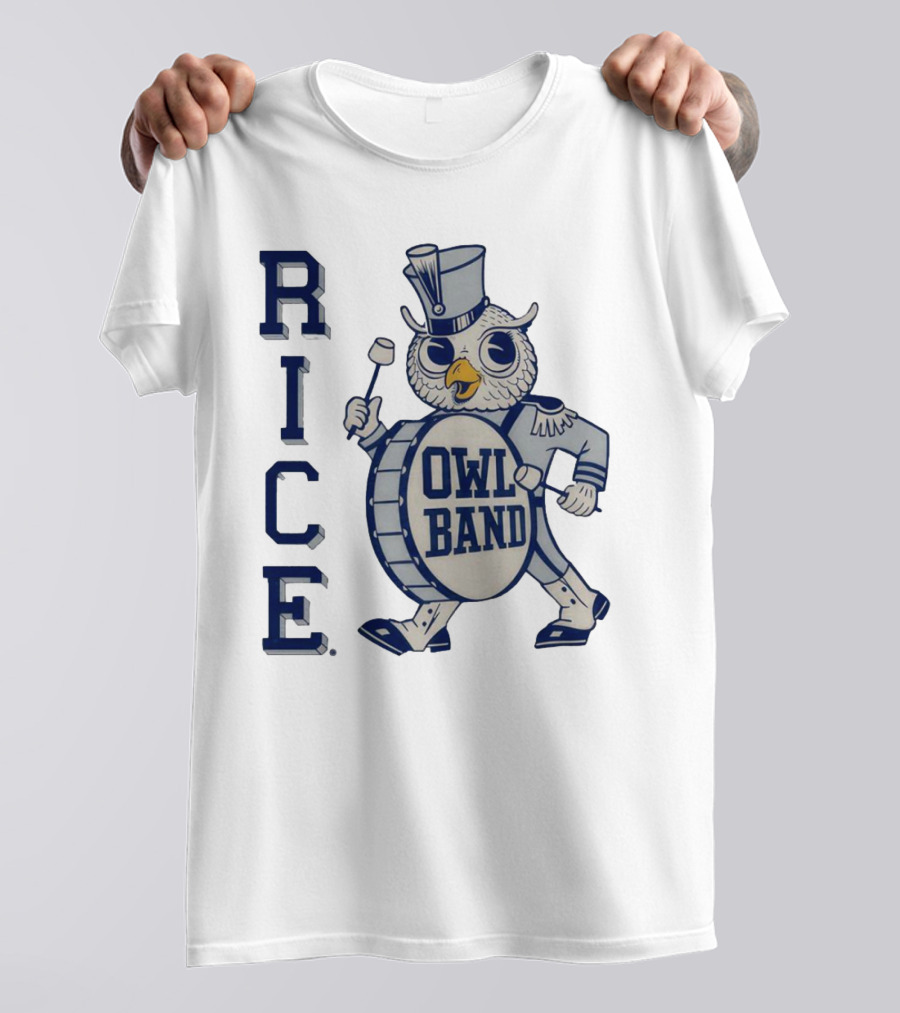 Rice Owl Band Drum Major Vintage T-Shirt
