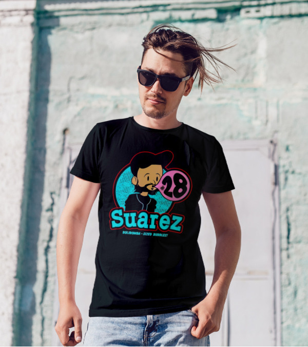 Suarez #28 Bolibomba Sized Bubbles Cartoon Cincinnati Reds Bubblegum T-Shirt