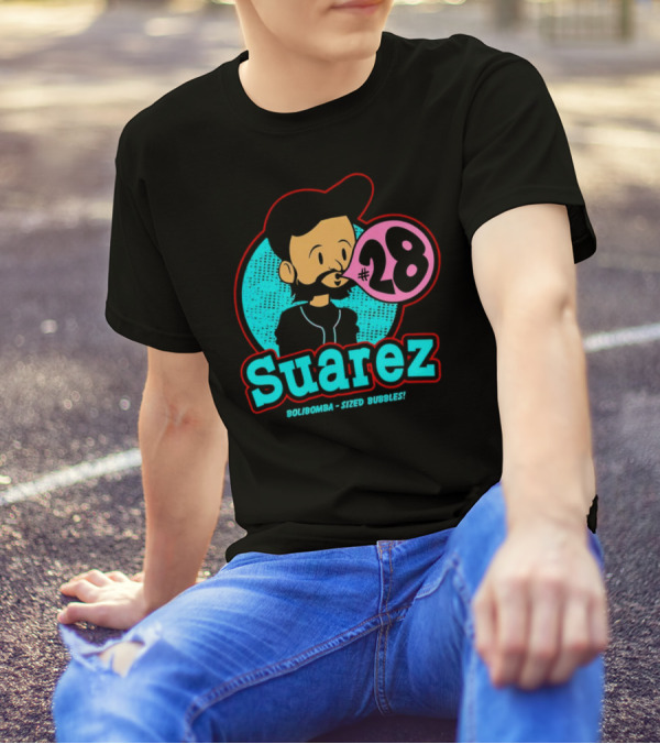 Suarez #28 Bolibomba Sized Bubbles Cartoon Cincinnati Reds Bubblegum T-Shirt