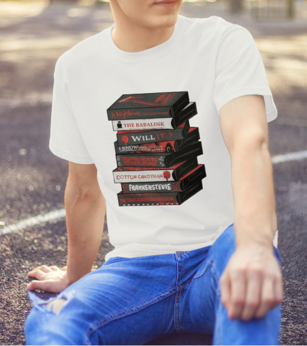 A Nightmare On Elm Street The Babalink Will It Labyrinth Of The Odd Video Summer Obstacle Course Cotton Candyman Frankenstein Stevie T-Shirt