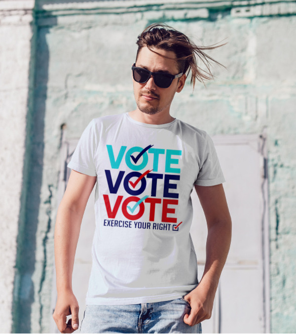 VOTE VOTE VOTE Exercise Your Right With Check Marks T-Shirt