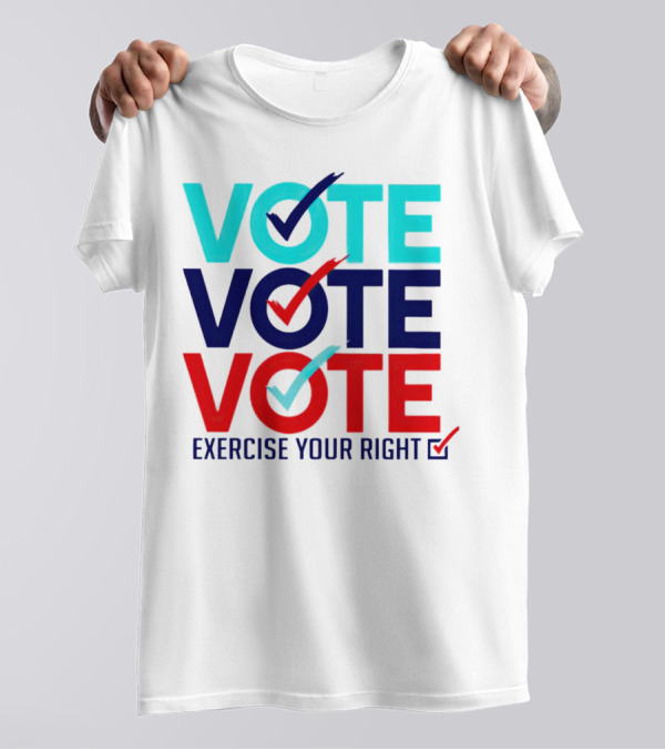 VOTE VOTE VOTE Exercise Your Right With Check Marks T-Shirt