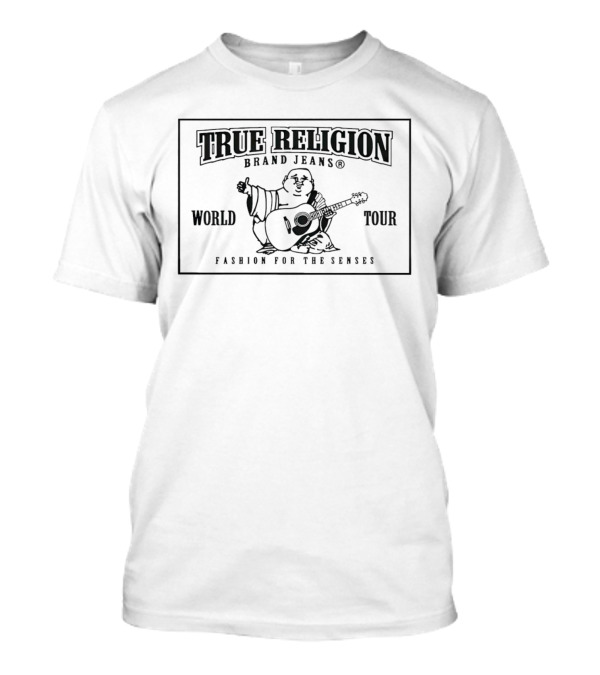 True Religion Brand Jeans World Tour Fashion For The Senses Guitar Buddha T-Shirt