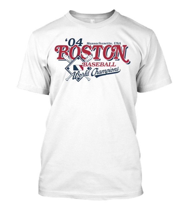 Boston Baseball World Champions '04 Massachusetts USA T-Shirt