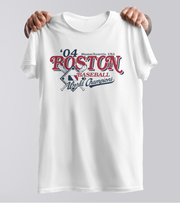 Boston Baseball World Champions '04 Massachusetts USA T-Shirt