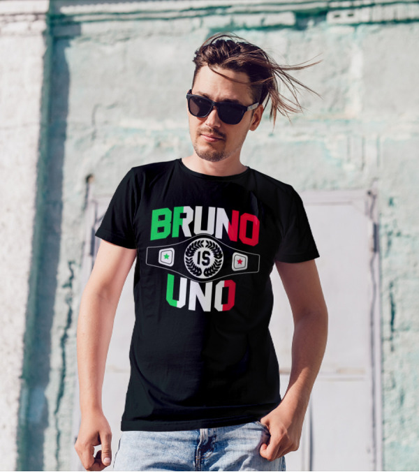 Bruno Is Uno Champion Belt Italian Colors T-Shirt