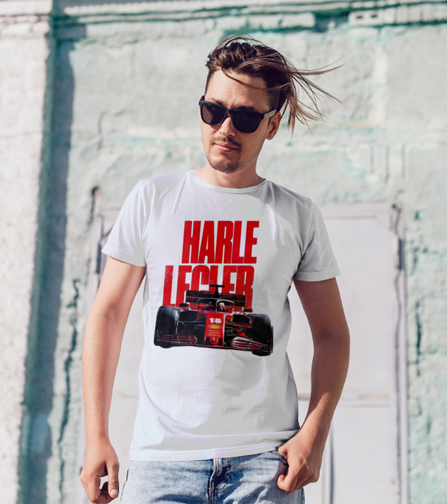 Groovy Ferrari Charles Leclerc Formula 1 Car 16 Racing Legend T-Shirt