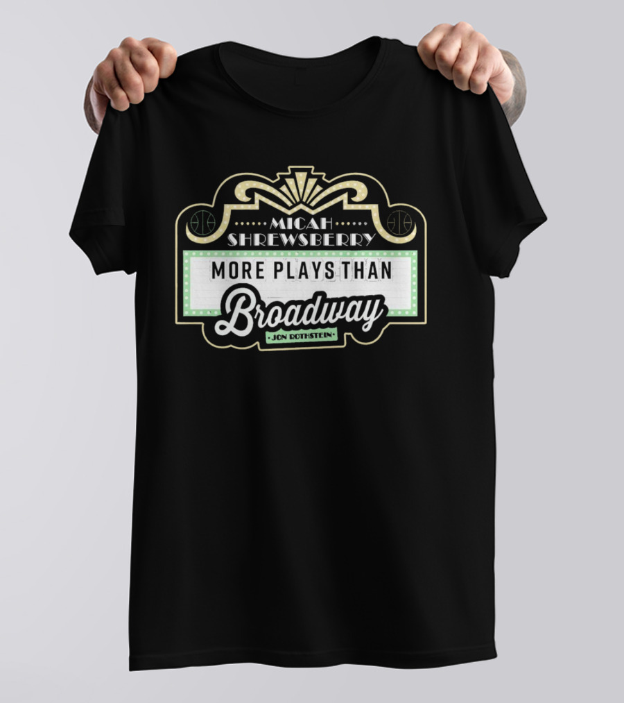Micah Shrewsberry More Plays Than Broadway Jon Rothstein T-Shirt