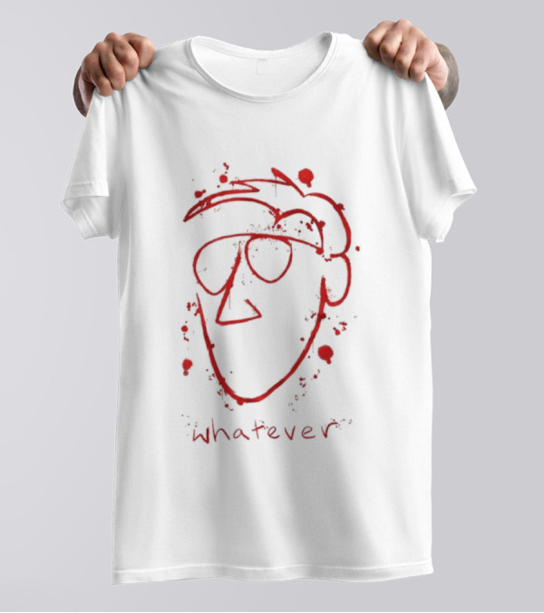 Orange Cassidy Blood Orange Whatever Minimalist Red Face T-Shirt