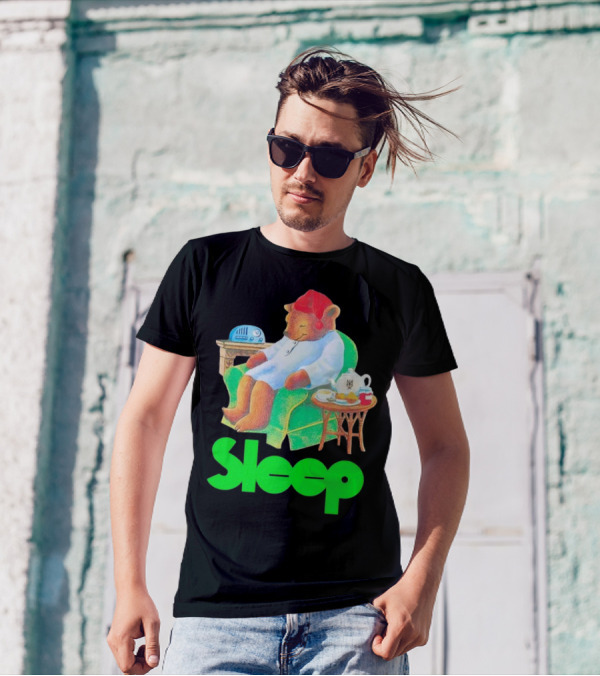 Sleep Tea Bear Radio Chair Cozy Time T-Shirt