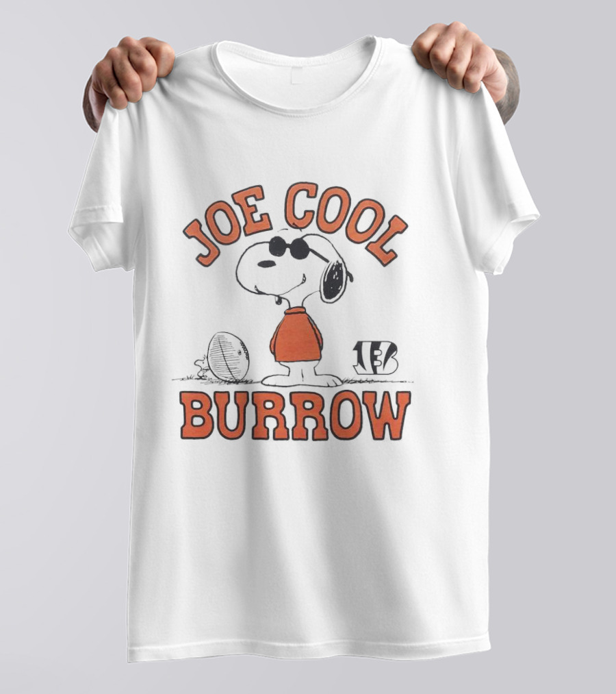 Joe Cool Snoopy Burrow Bengals Football T-Shirt