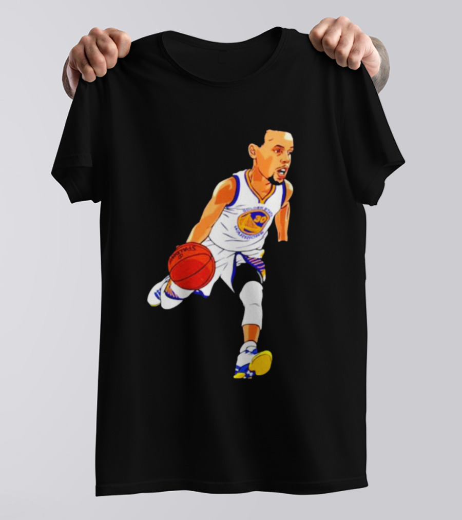 Steph Curry Oakland Basketball Cartoon Golden State Warriors T-Shirt