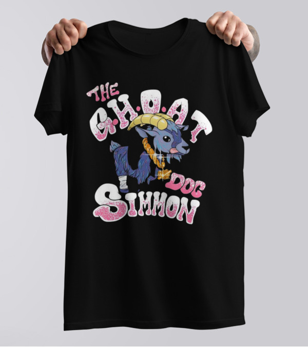 The Ghoat Dog Simmon Goat Cartoon With Gold Chain T-Shirt