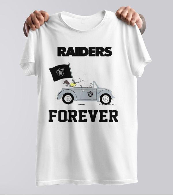 Raiders Forever Not Just When We Win Snoopy Woodstock Car T-Shirt
