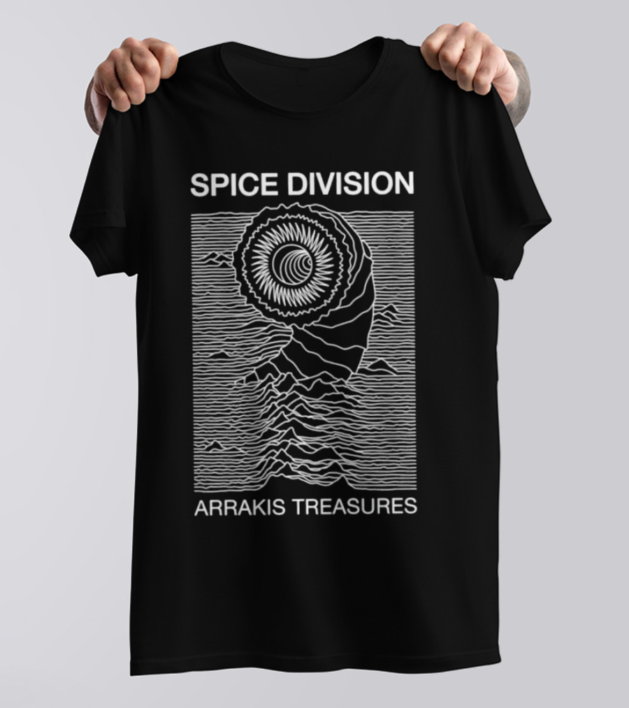 Spice Division Arrakis Treasures Line Art Sandworm T-Shirt