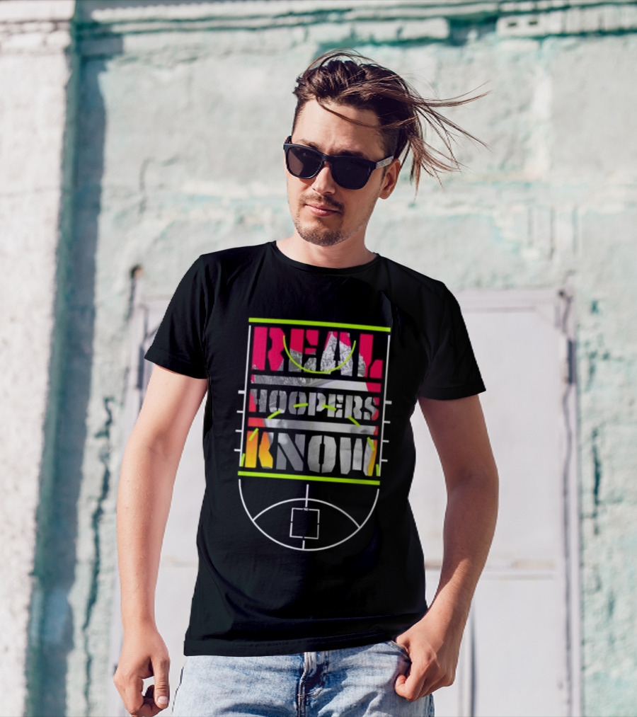Real Hoopers Know Basketball Court T-Shirt