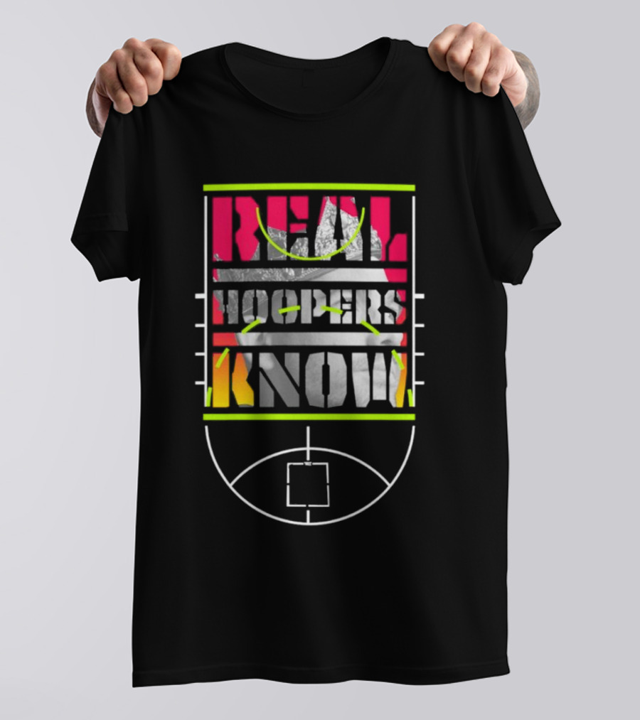 Real Hoopers Know Basketball Court T-Shirt