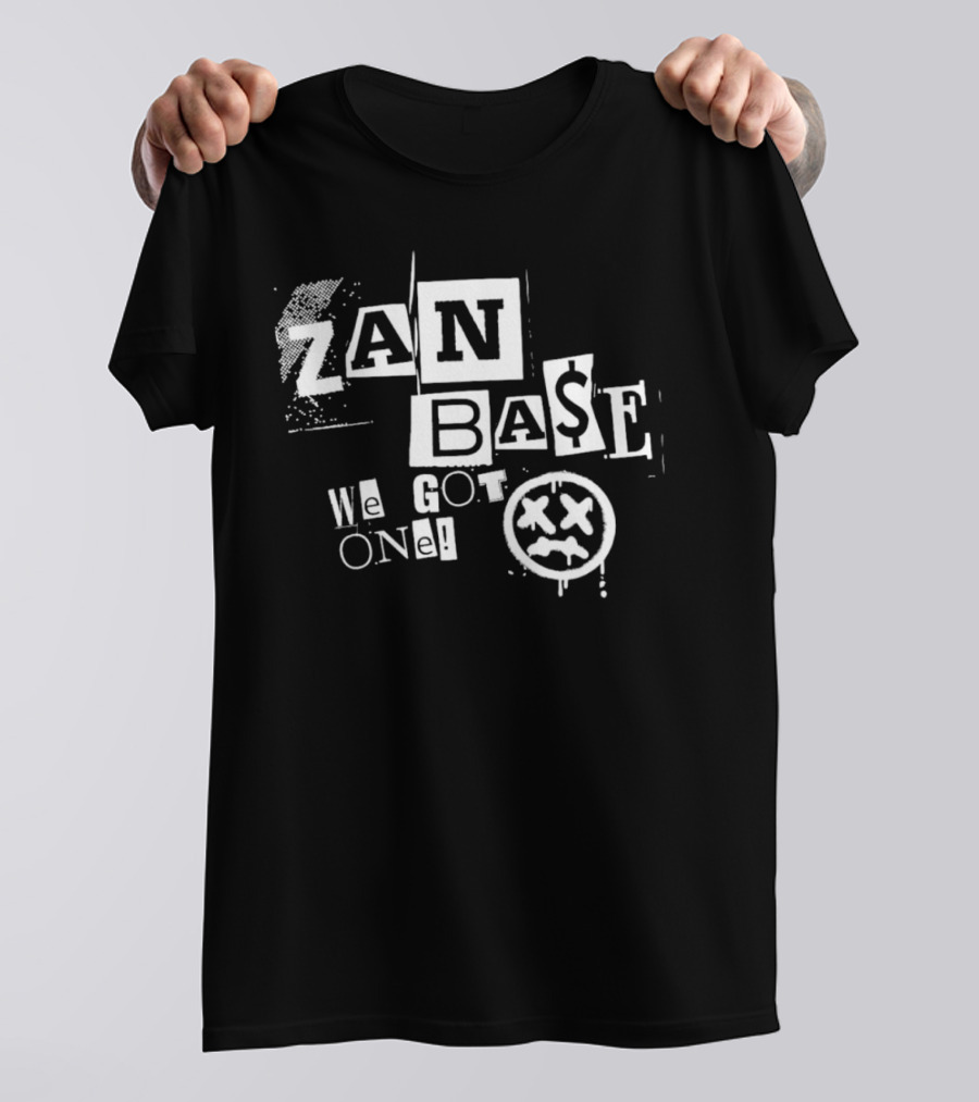 Zan Base We Got One Grunge Collage With Drip Face T-Shirt
