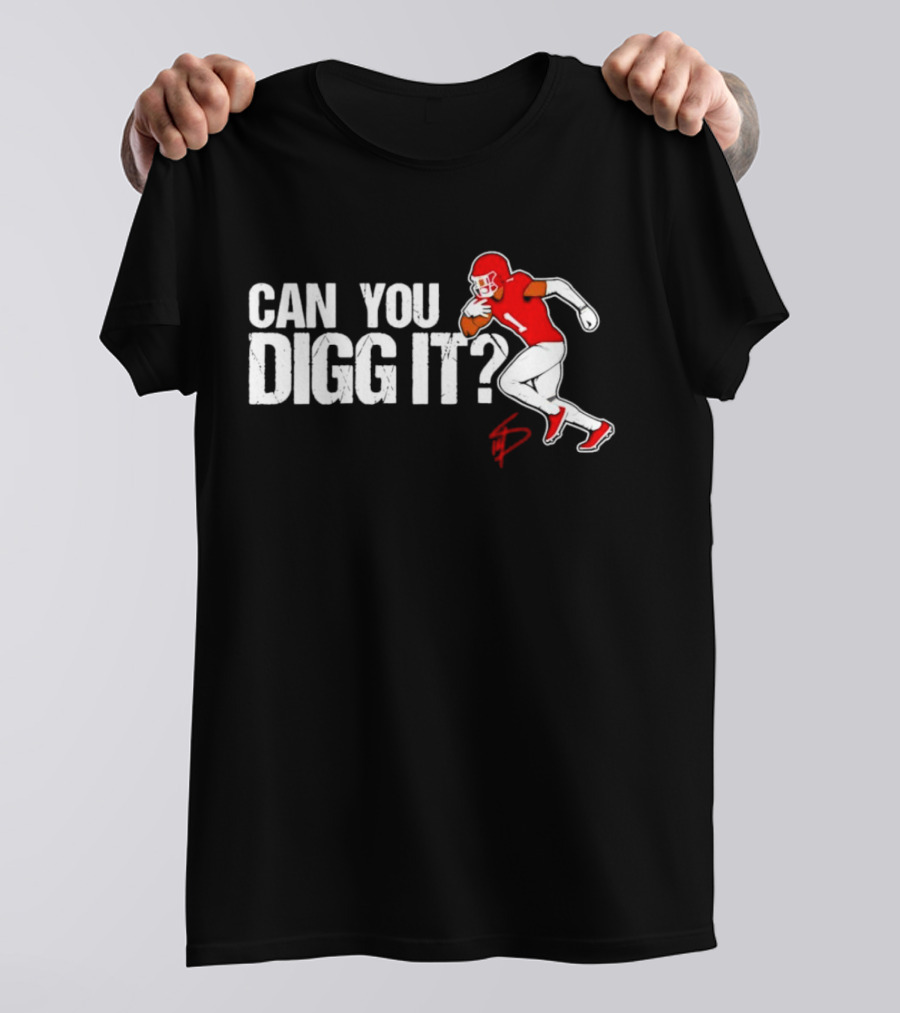 Can You Digg It Houston Football Stefon Diggs Player Running T-Shirt