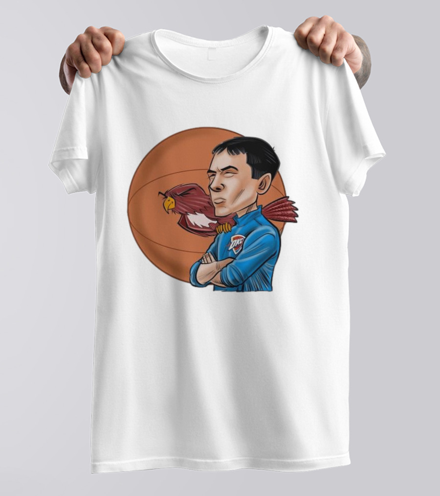 Mark Daigneault OKC Thunder Red-Tailed Hawk Eyes Basketball T-Shirt