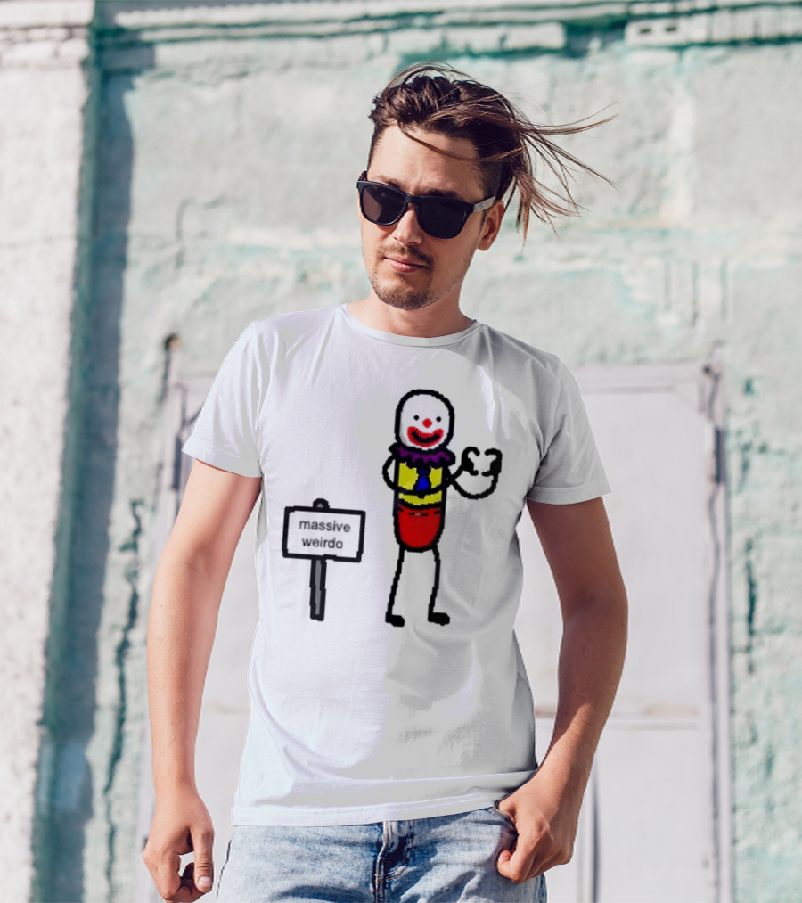 Gregg Doyel Massive Weirdo Clown Drawing T-Shirt