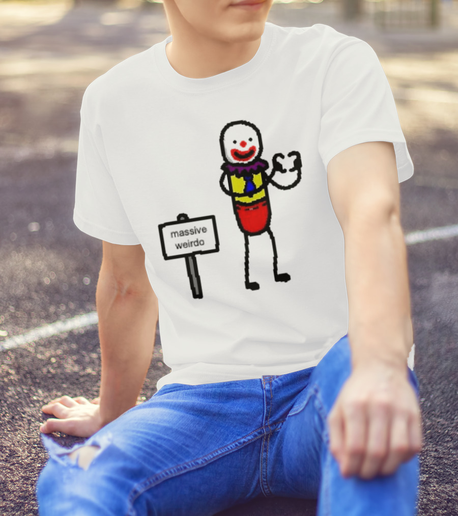 Gregg Doyel Massive Weirdo Clown Drawing T-Shirt