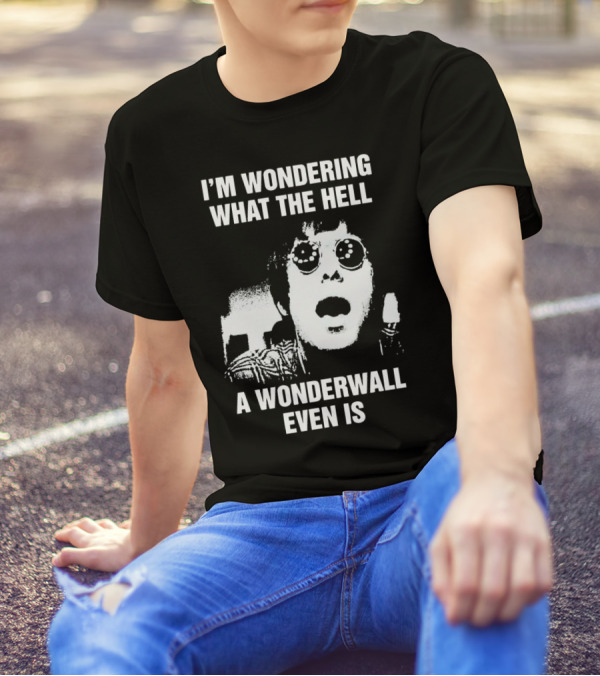 I’m Wondering What The Hell A Wonderwall Even Is Music Nostalgia Retro Sunglasses T-Shirt