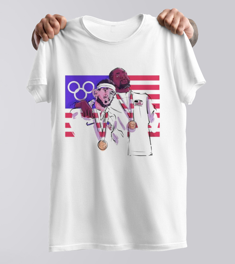 Run It Back Devin Booker Kevin Durant Phoenix Suns USA Olympics Medals T-Shirt