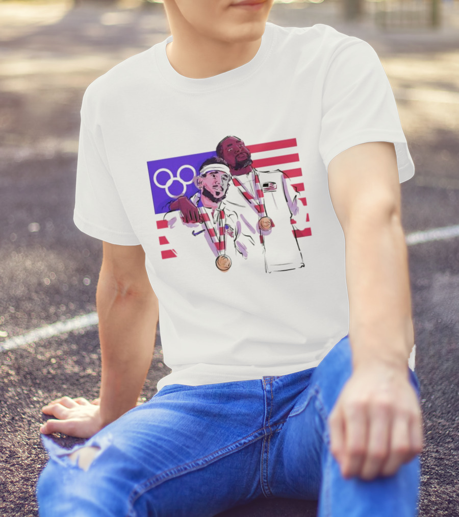 Run It Back Devin Booker Kevin Durant Phoenix Suns USA Olympics Medals T-Shirt
