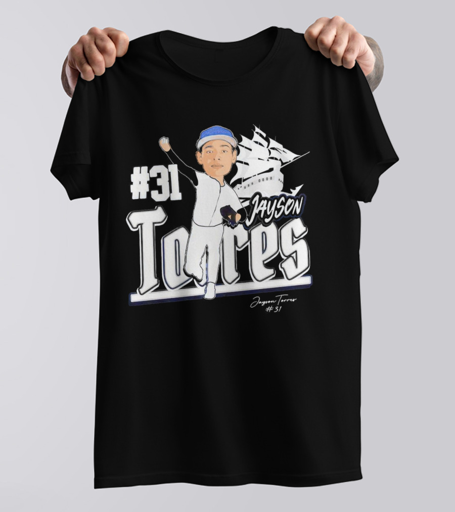 Jayson Torres #31 Seton Hall Pirates Baseball Signature T-Shirt