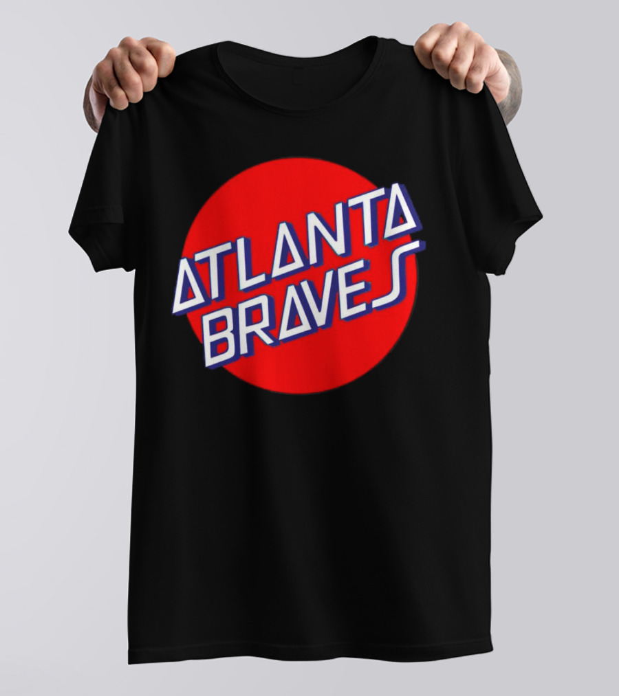 Matt Olson Santa Cruz Skateboards Atlanta Braves Logo Red Circle T-Shirt