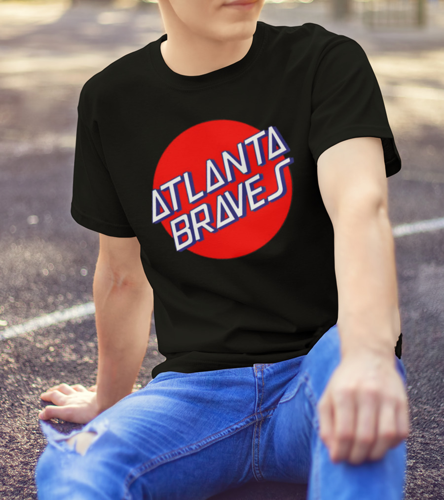 Matt Olson Santa Cruz Skateboards Atlanta Braves Logo Red Circle T-Shirt