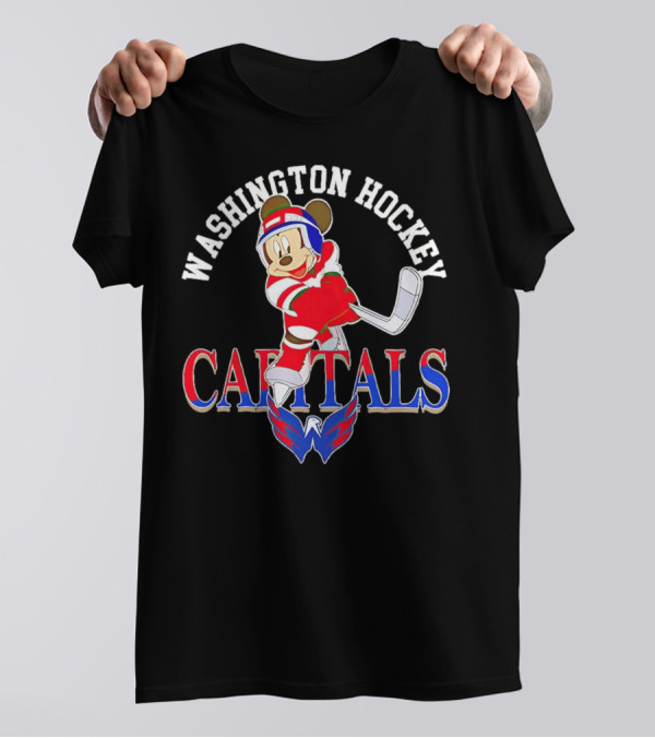Washington Capitals Mickey Mouse Hockey Player T-Shirt