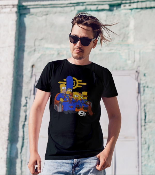 The Simpsons Fallout Vault-Tec Nuclear Family Crossover T-Shirt