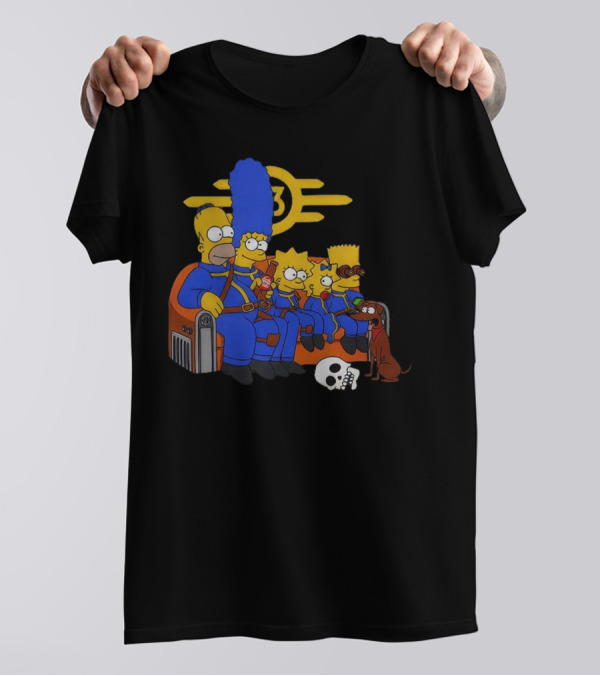 The Simpsons Fallout Vault-Tec Nuclear Family Crossover T-Shirt