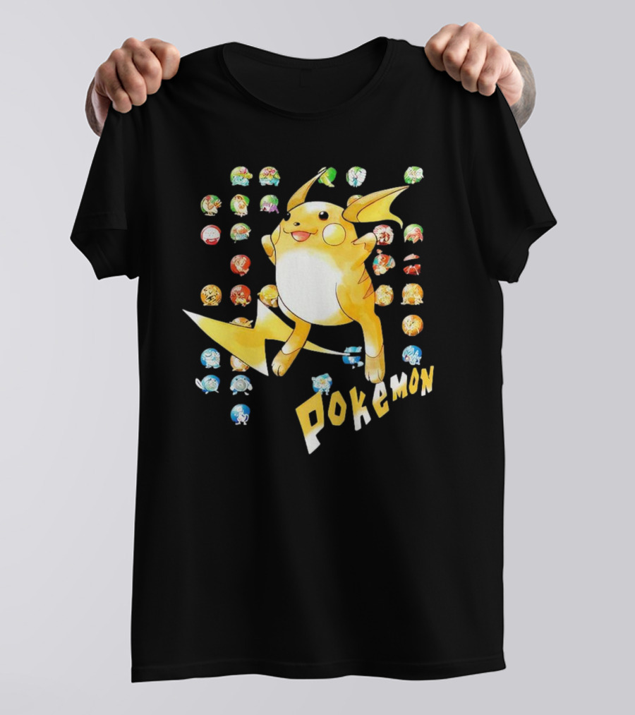 Pokemon Pikachu And Classic Characters Collection T-Shirt