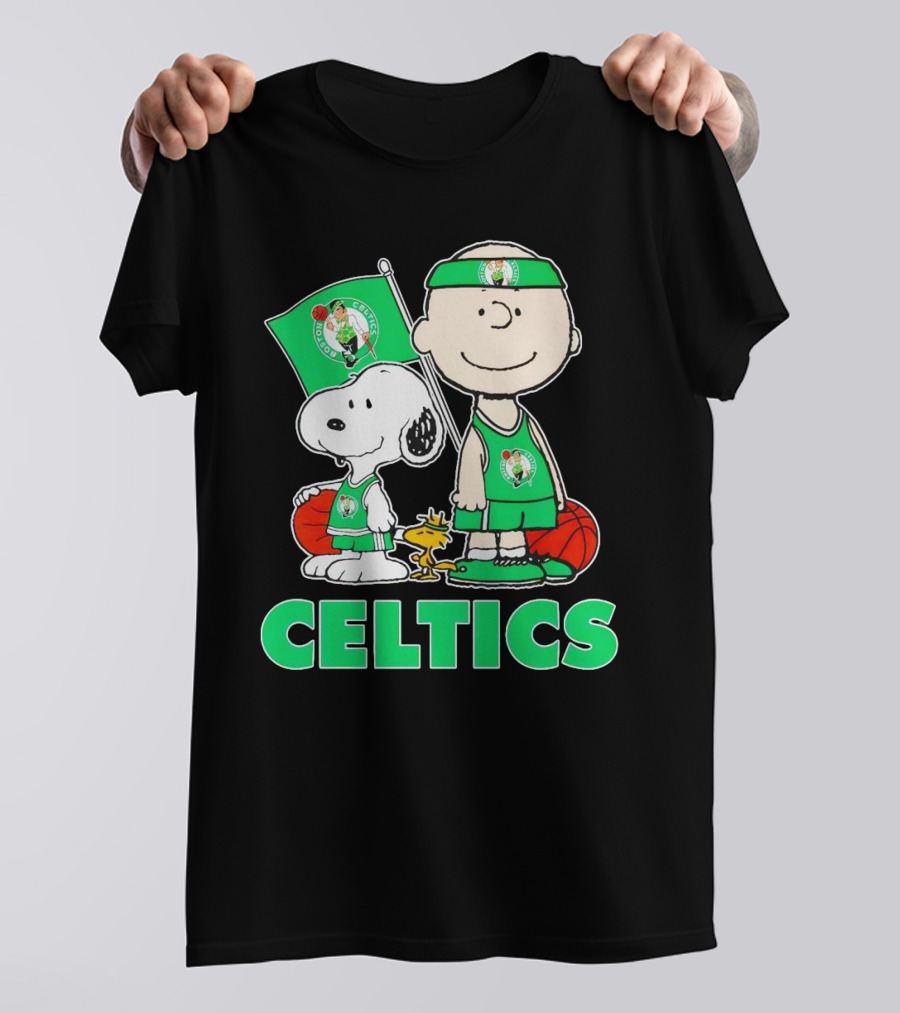 Celtics Snoopy And Charlie Brown Basketball Team Spirit T-Shirt
