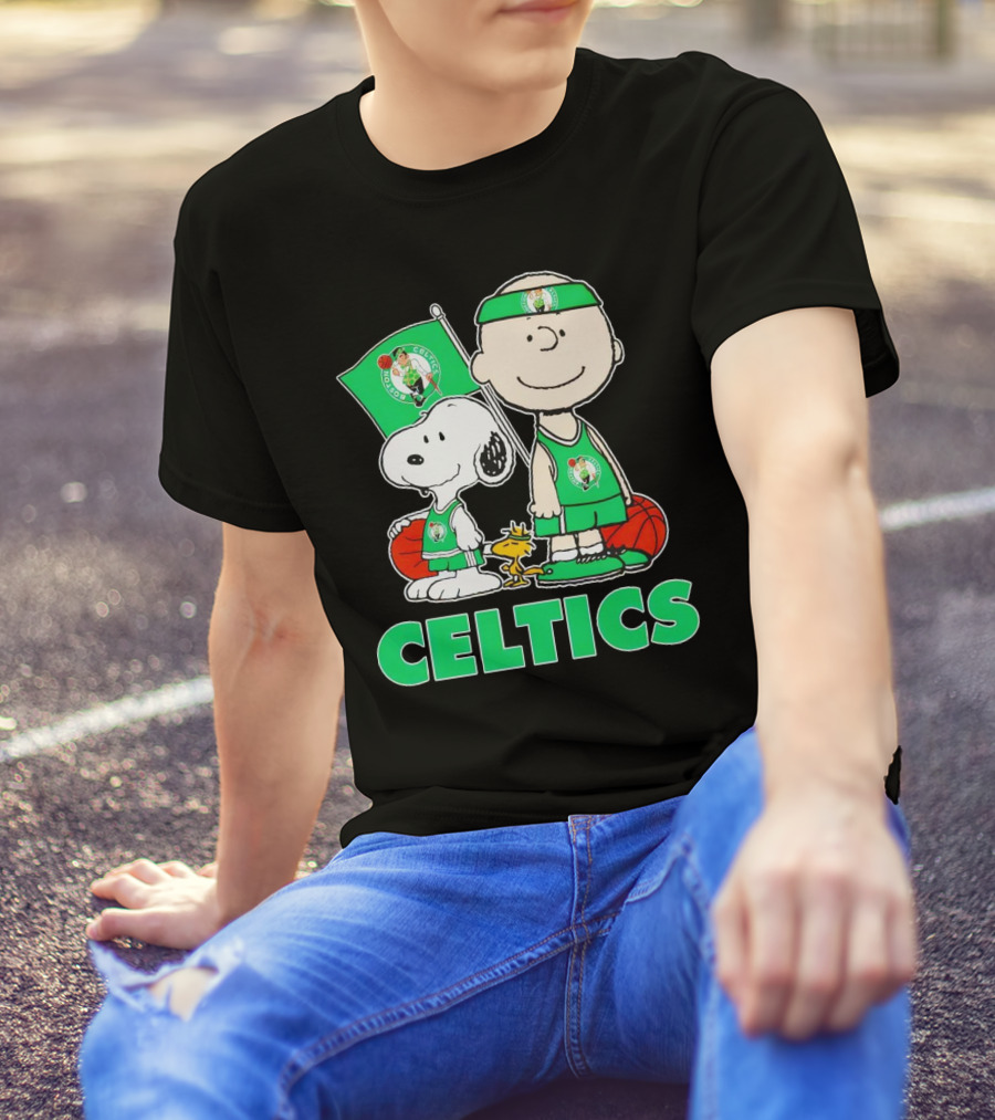 Celtics Snoopy And Charlie Brown Basketball Team Spirit T-Shirt