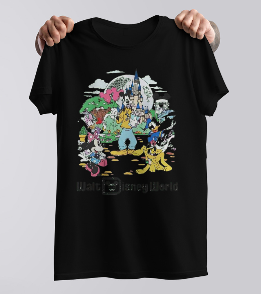 Walt Disney World Mickey Mouse And Friends In Front Of Castle T-Shirt