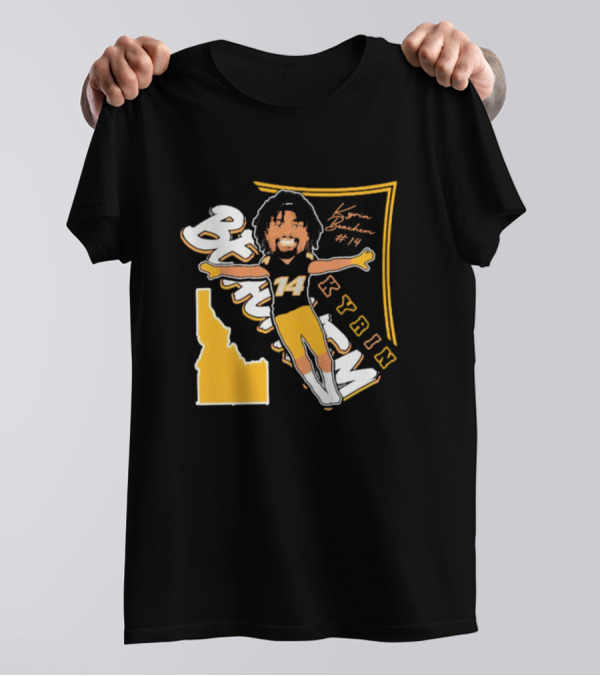 Kyrin Beachem #14 Idaho Vandals Football Kyrin Signature T-Shirt