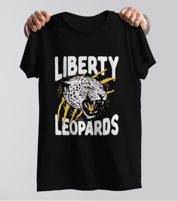 LIBERTY LEOPARDS Fierce Leopards Head With Claw Marks T-Shirt