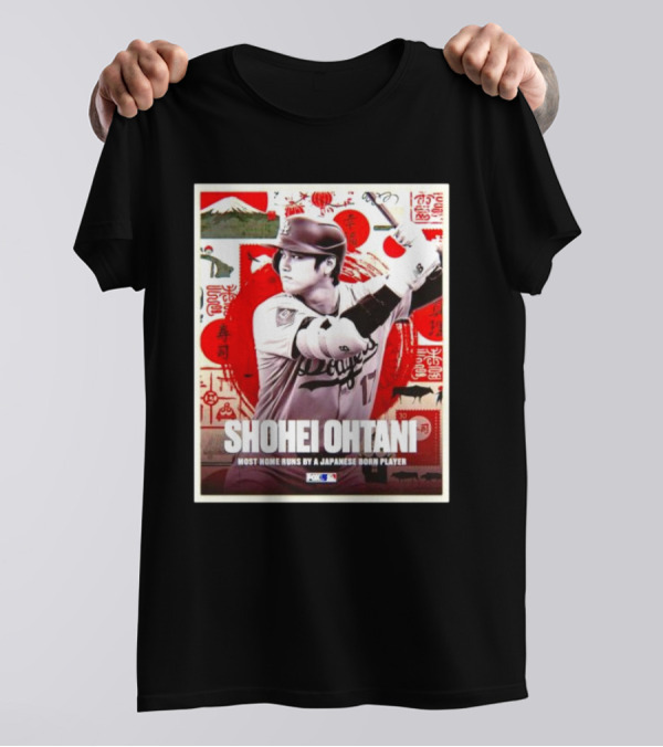 Shohei Ohtani Los Angeles Baseball Icon Most Home Runs By A Japanese Born Player Japan T-Shirt
