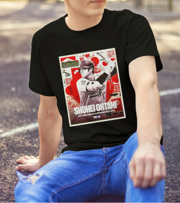 Shohei Ohtani Los Angeles Baseball Icon Most Home Runs By A Japanese Born Player Japan T-Shirt