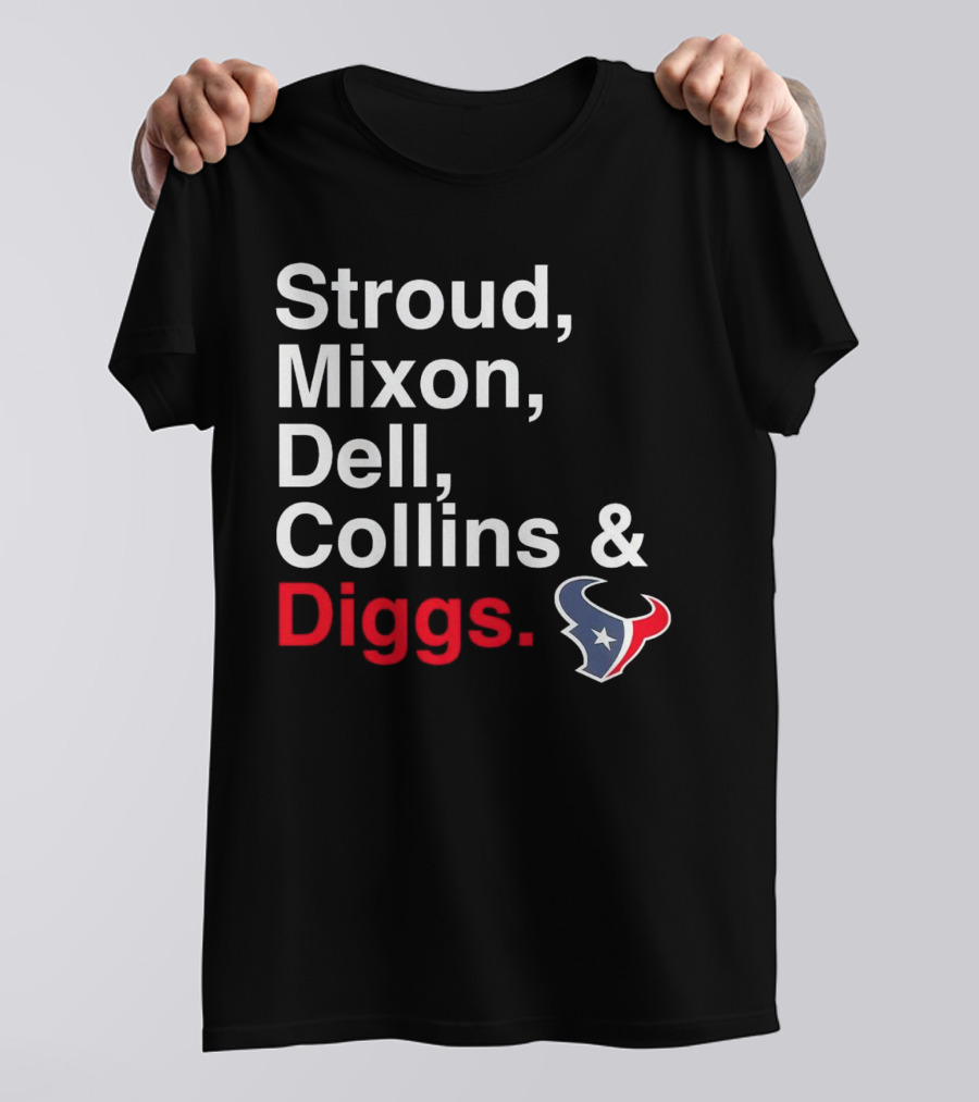 Houston Texans Stroud Mixon Dell Collins Diggs T-Shirt