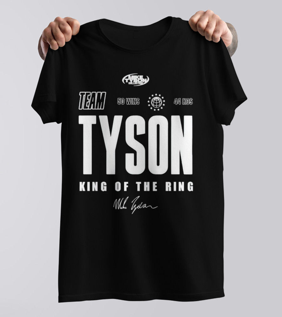 Mike Tyson Collection Team Tyson 50 Wins 44 KOs King Of The Ring T-Shirt