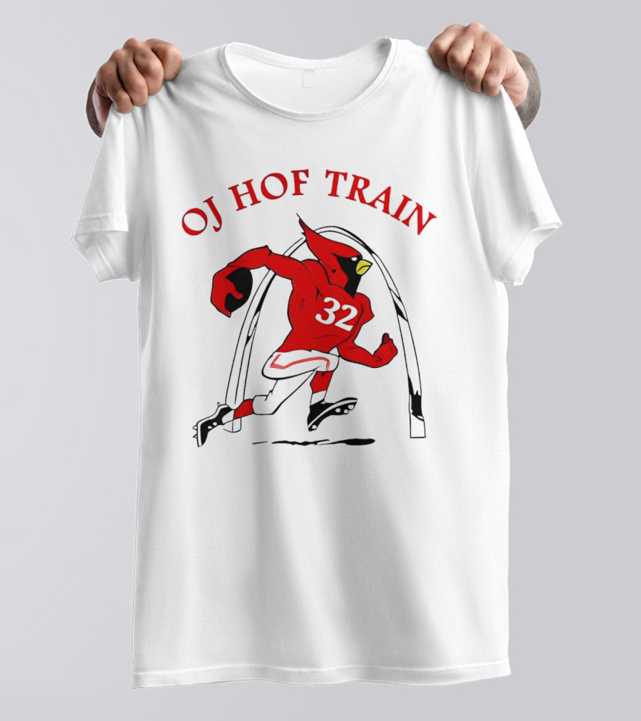 OJ HOF Train Arizona Cardinals 32 Football Rugged Bird T-Shirt