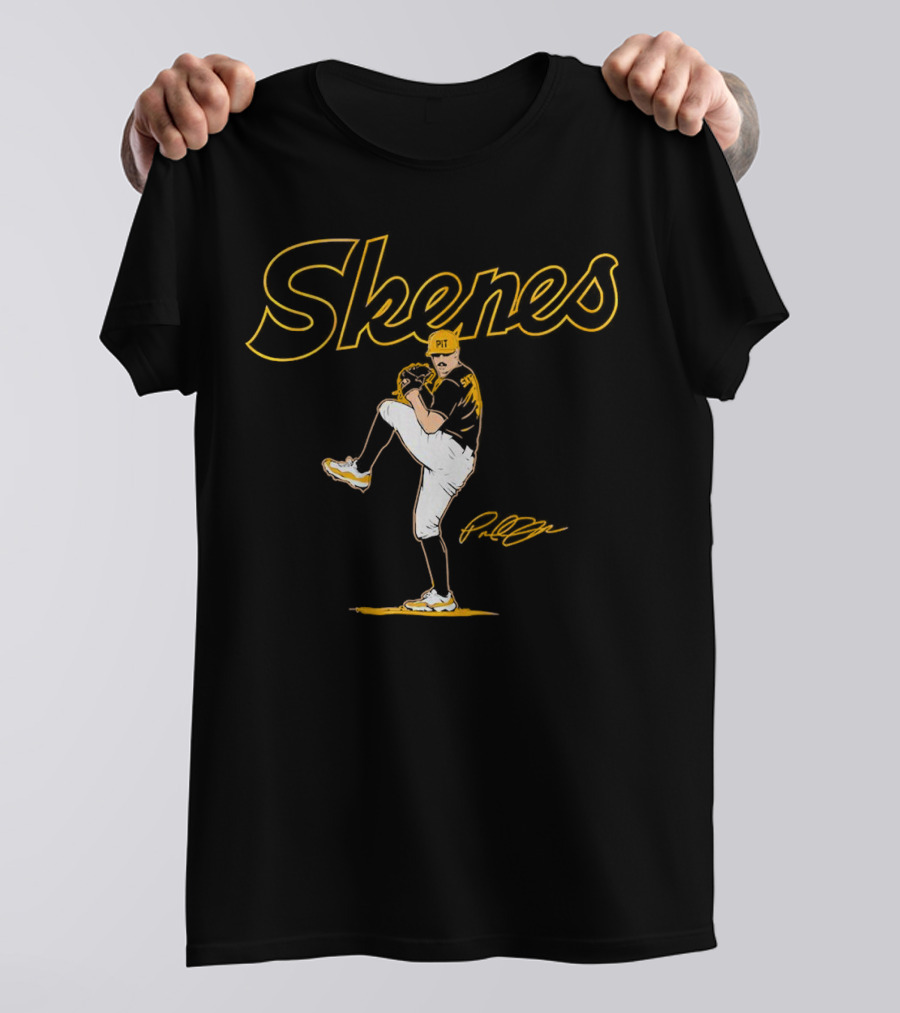 Skenes Paul Pittsburgh PIT Ace Pose Signature T-Shirt