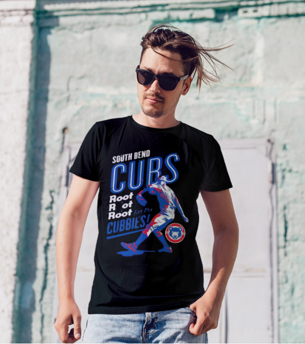 South Bend Cubs Root Root Root For The Cubbies Baseball Pitcher T-Shirt
