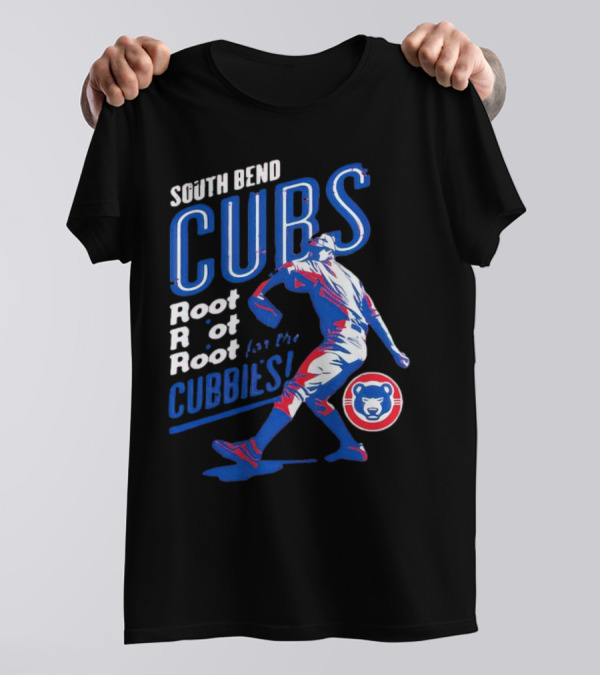 South Bend Cubs Root Root Root For The Cubbies Baseball Pitcher T-Shirt