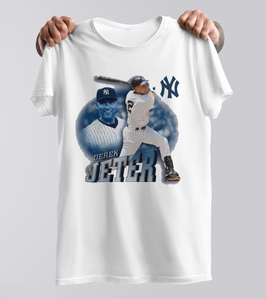 Derek Jeter New York Yankees Swing Baseball Legend T-Shirt